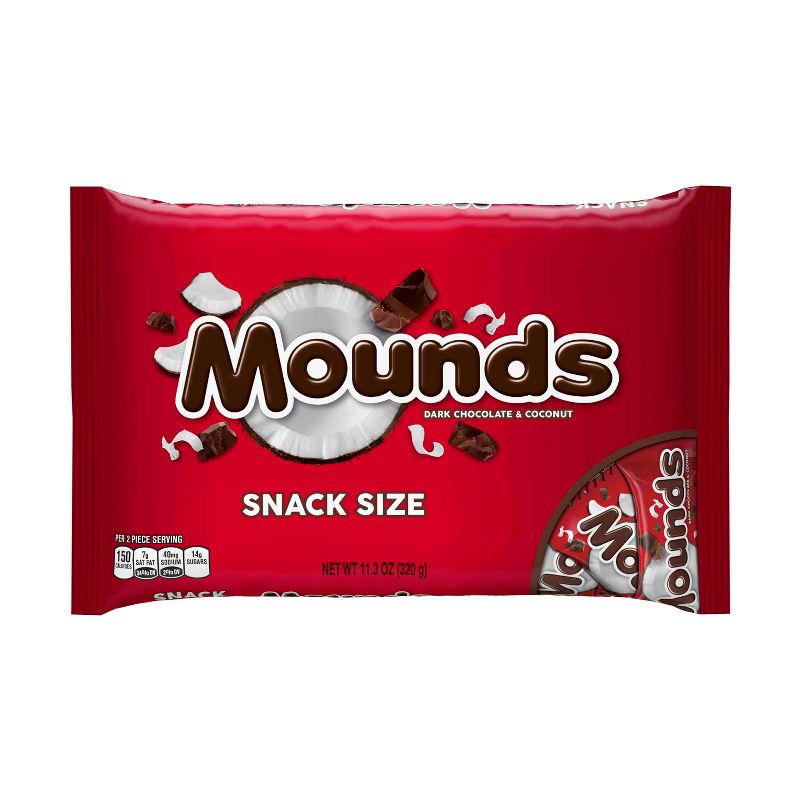 Mounds Dark Chocolate Snack Sized Bars - 11.3oz