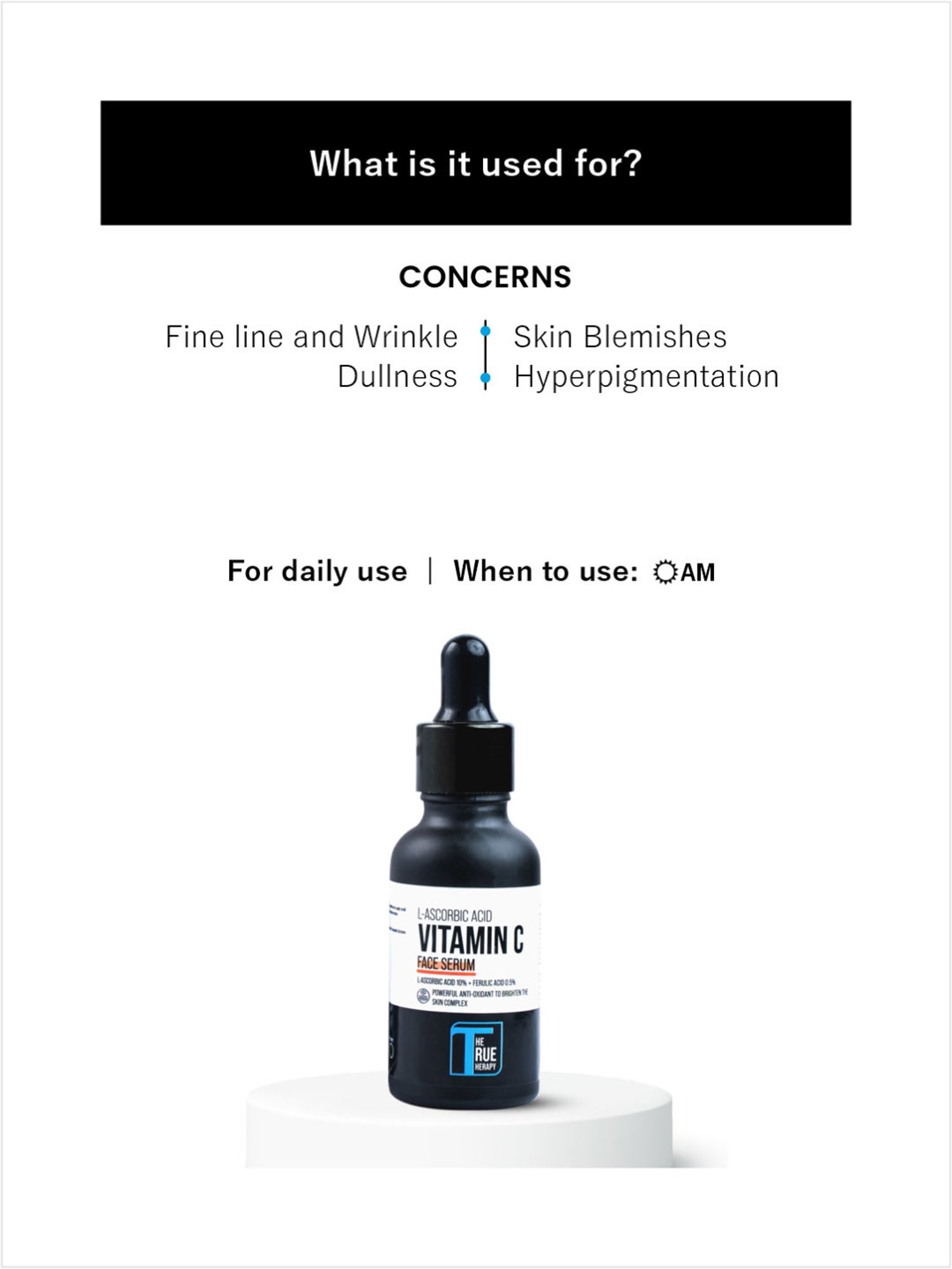 The True Therapy Vitamin C 10% Face Serum - 30 ml