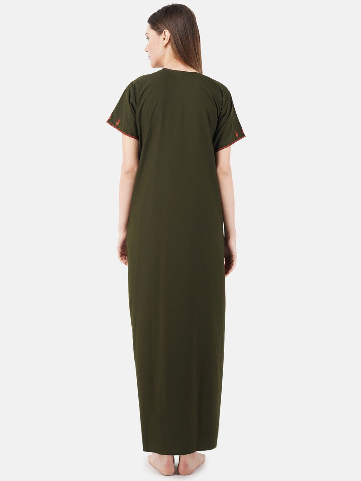 KOI SLEEPWEAR Olive Embroidered Nighty