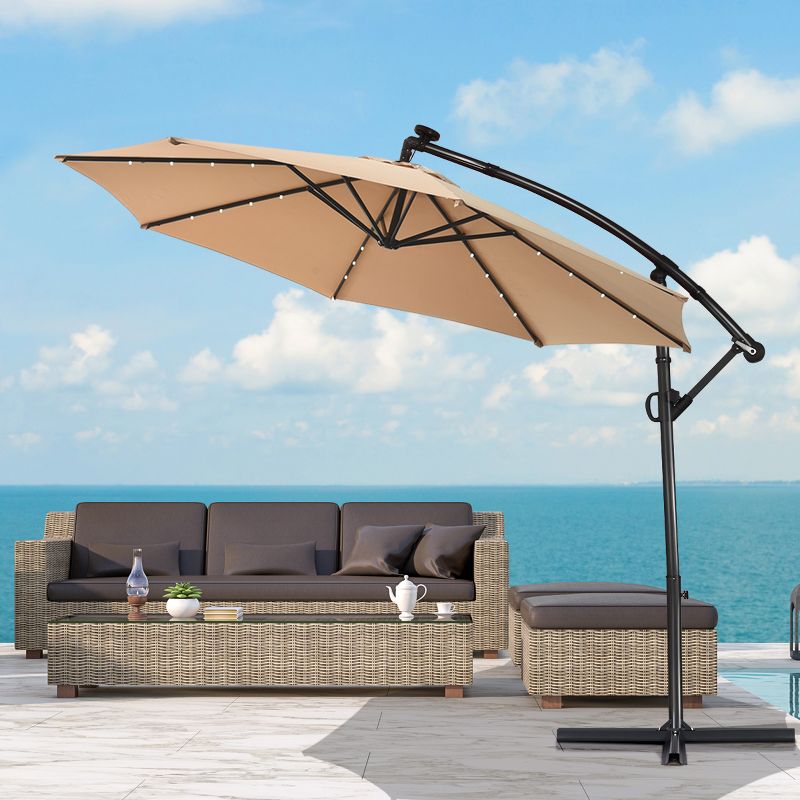 9' x 5' Rectangular Double Top Patio Outdoor Market Umbrella Emerald Green - Crestlive Products