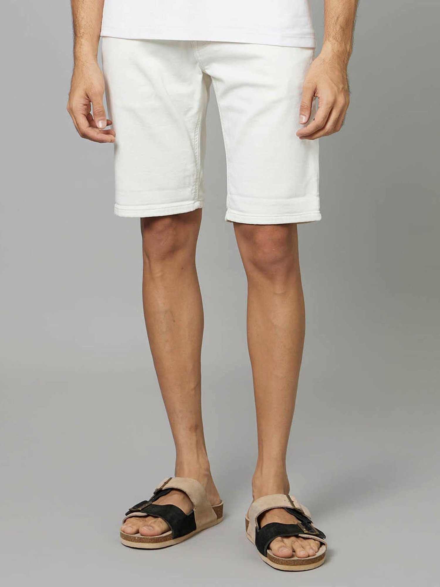 celio* White Regular Fit Shorts