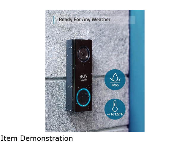 eufy Security, Wi-Fi Video Doorbell, 1080p-Grade Resolution, No Monthly Fee, Secure Local Storage, Human Detection, 2-way Audio, Free Wireless Chime-Requires Existing Doorbell Wires