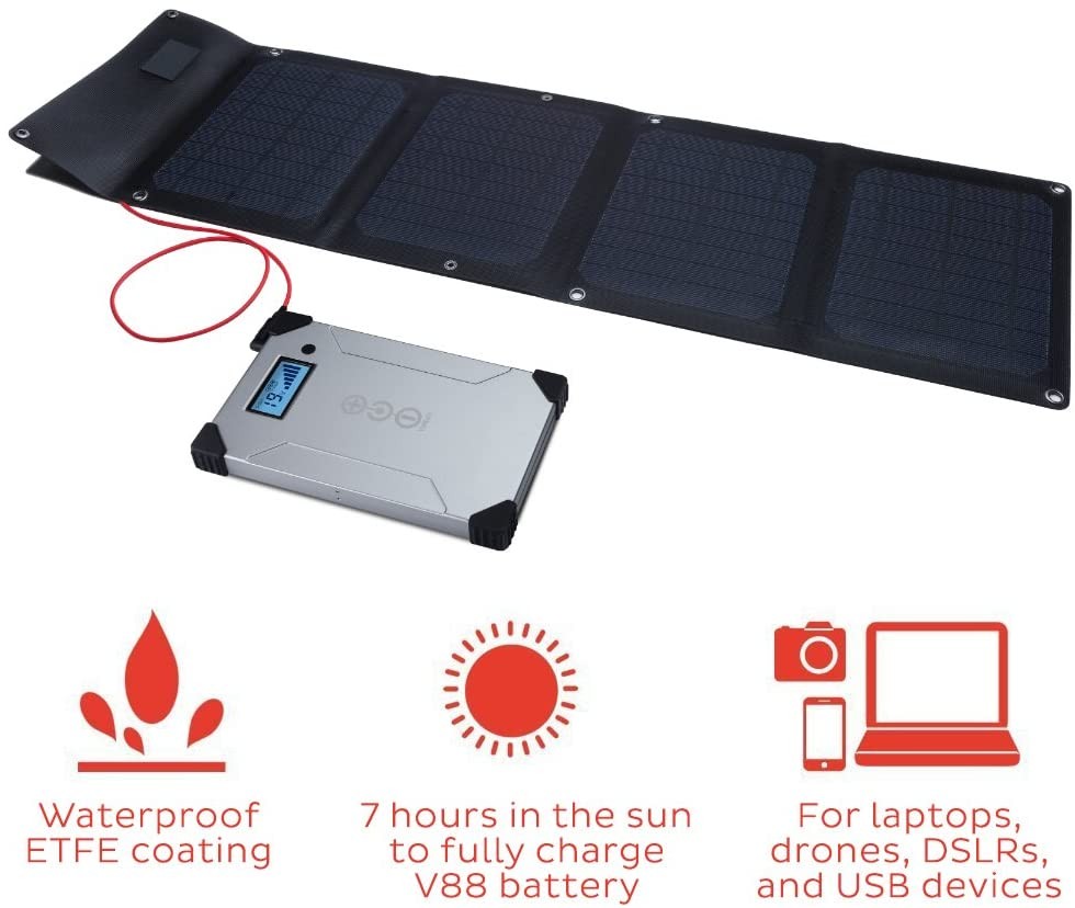 Voltaic Systems Arc 20 Watt Rapid Solar Laptop Charger, 24,000mAh | Includes a USB-C PD Battery Pack (Power Bank) and 2 Year Warranty | Powers Laptops Including MacBook