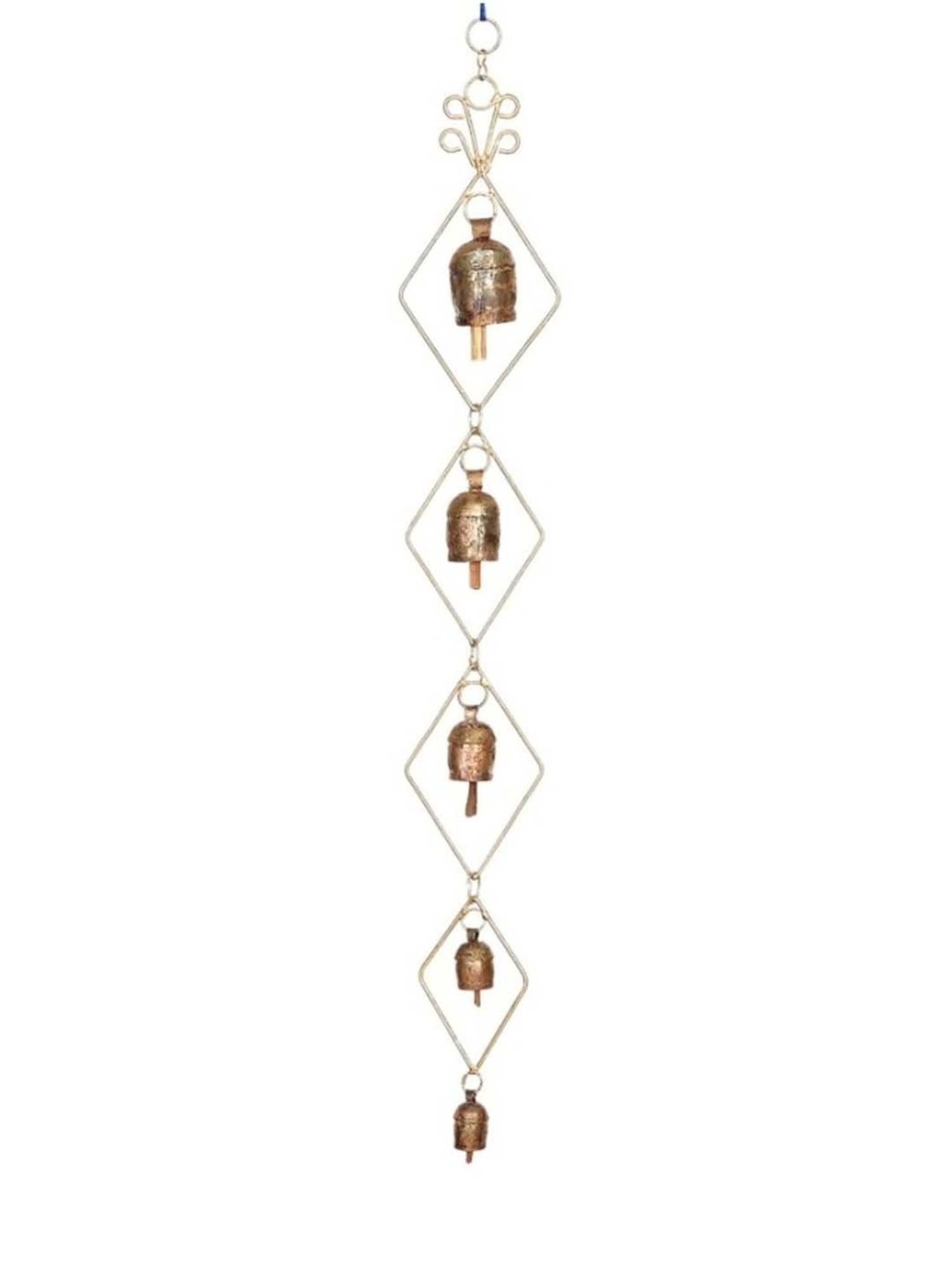 Unravel India Golden Copper Windchime - Set of 1