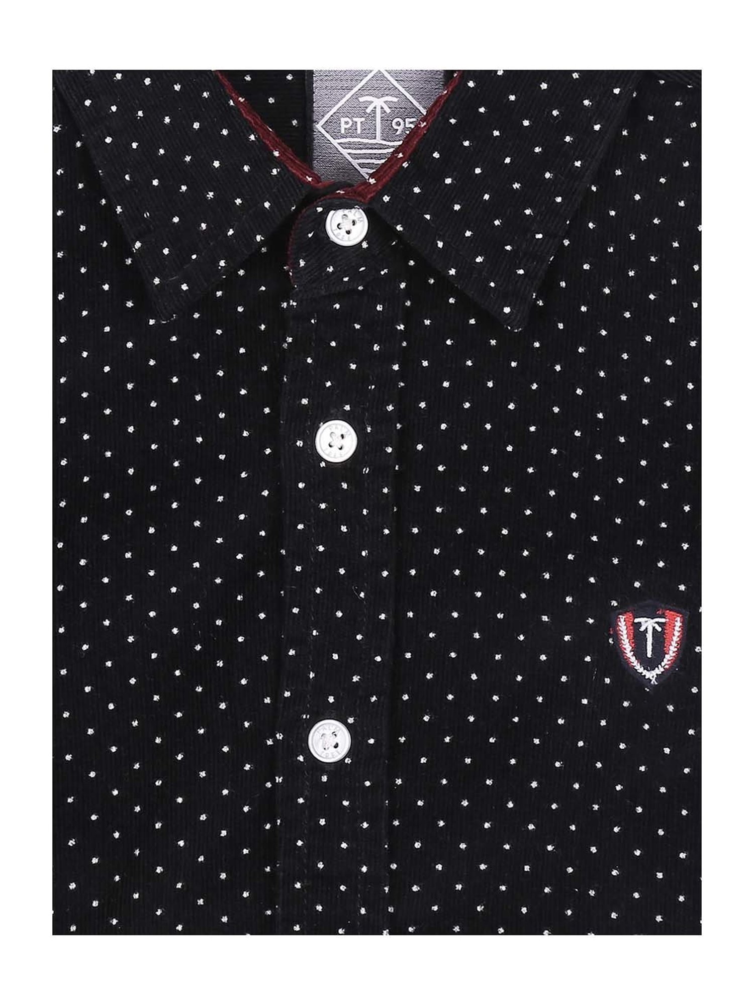 Palm Tree by Gini & Jony Boys Black Cotton Printed Shirt