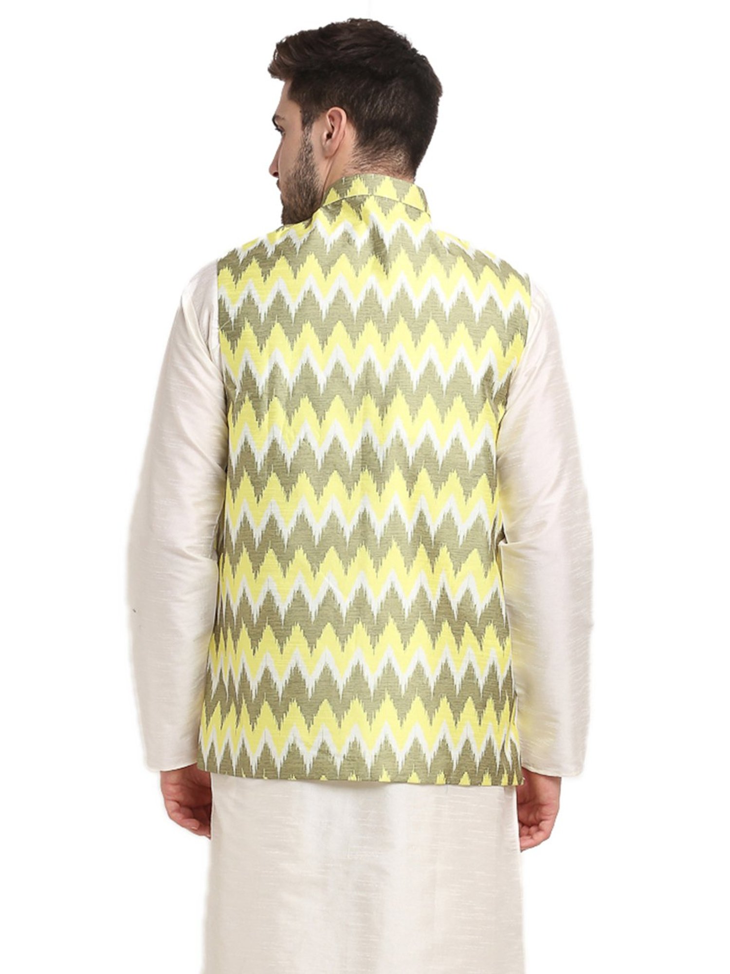 Jompers Multi  Regular Fit Printed Nehru Jackets