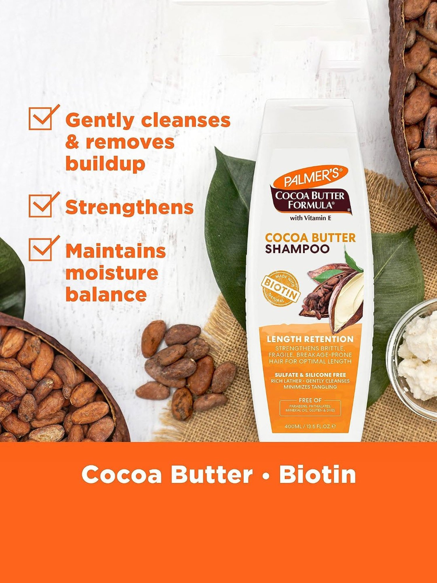 Palmer's Cocoa Butter Formula with Vitamin E Length Retention Shampoo - 400 ml