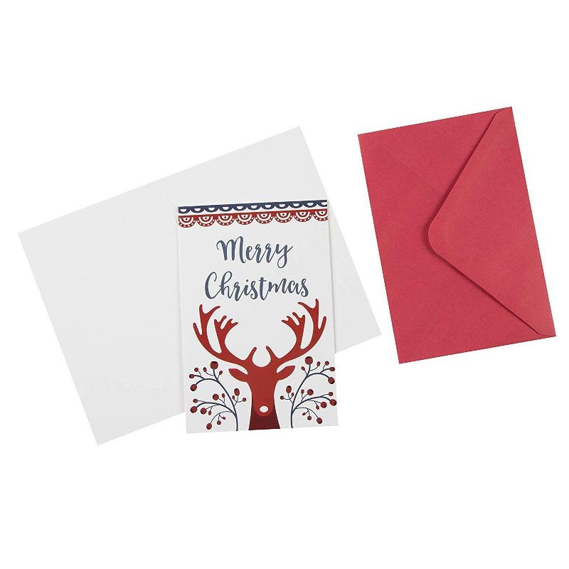 Sustainable Greetings 48-Pack Festive Christmas Cards, Blank Greeting Cards with Envelopes, 6 Designs (4 x 6 In)