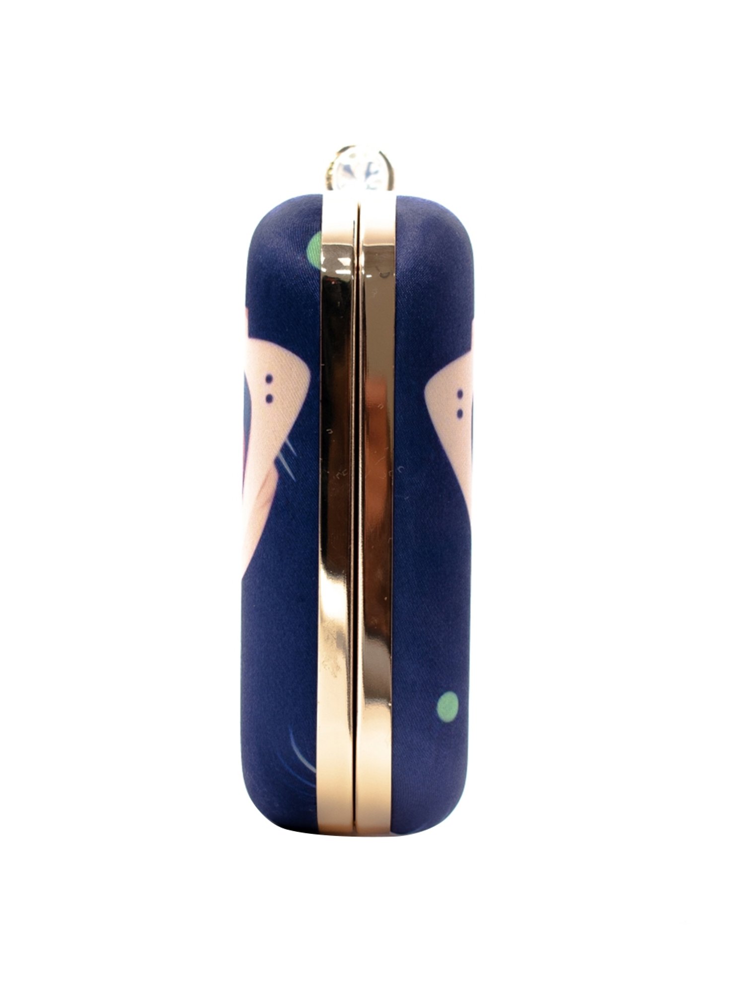 Sugarcrush Navy Satin Clutch