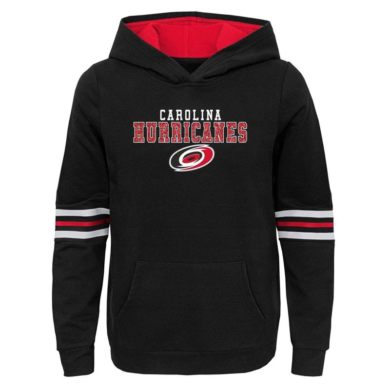 NHL Carolina Hurricanes Girls' Open Neck Fleece Hoodie - L