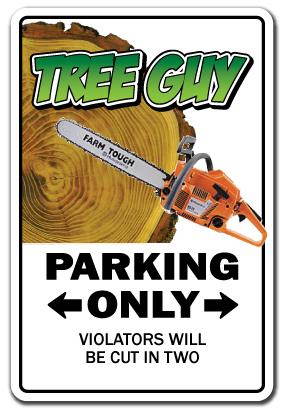 TREE GUY Decal parking arborist forester landscaper chainsaw chipper