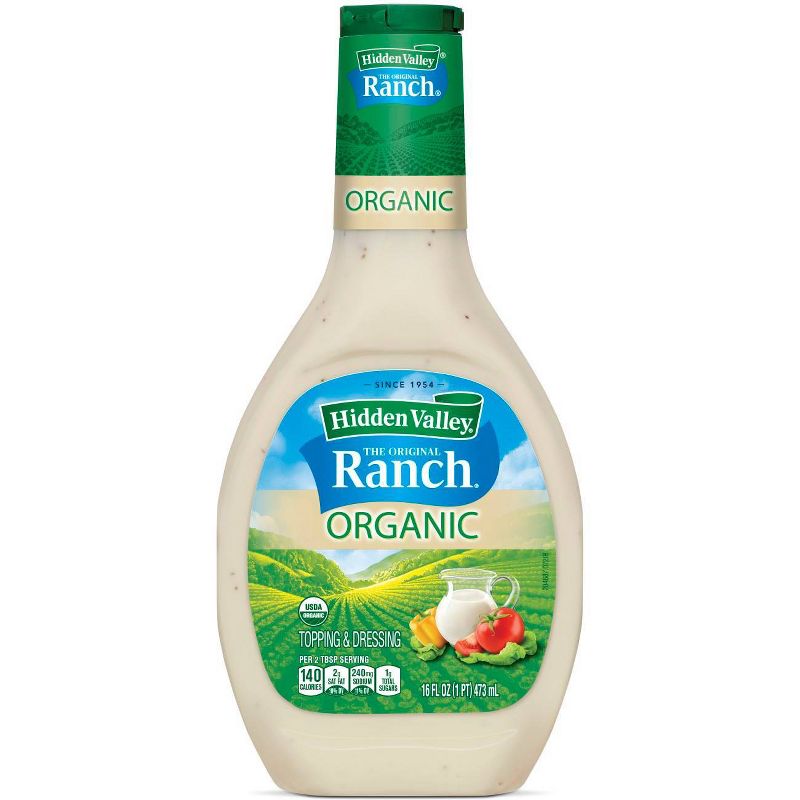 Hidden Valley Original Ranch Organic Salad Dressing & Topping - Gluten Free - 16fl oz
