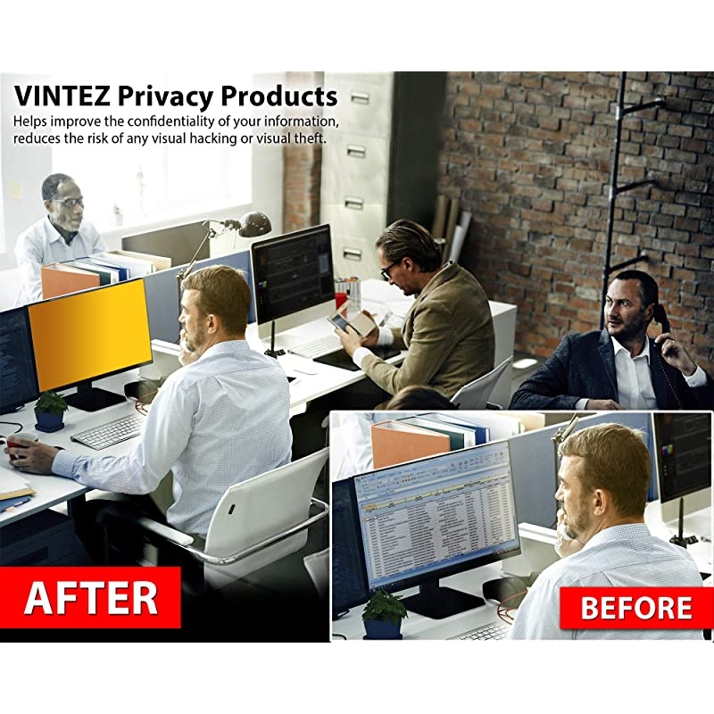 Inch Gold High Clarity Computer Privacy Screen Filter for Widescreen Computer Monitor AntiScratch Protector Film for Data confidentiality 169 Aspect Ratio