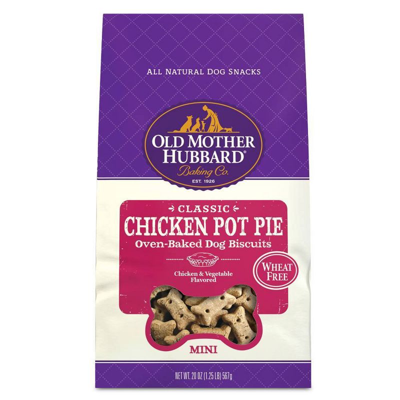 Old Mother Hubbard Wheat Free Classic Crunchy Chicken Pot Pie Biscuits Mini oven Baked Dog Treats