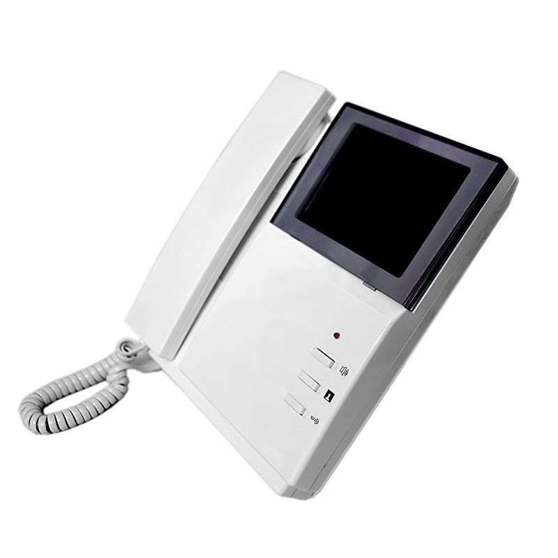 Video Door Phone System 43 Inches Clear LCD Monitor Wired Video Intercom Doorbell Kits IR Night Vision Camera Door Intercom Doorphone Telephone style for Home Improvement