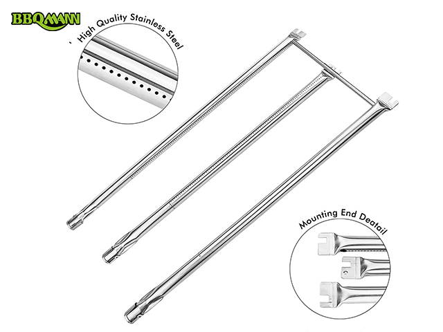 BBQMAN-7508 Burner Tube Set 28-1/8 Inch for Weber spirit 700, genesis silver b/c, genesis gold 2002 and newer models, and 2005 genesis platinum gas grills,Burner Replacement Parts