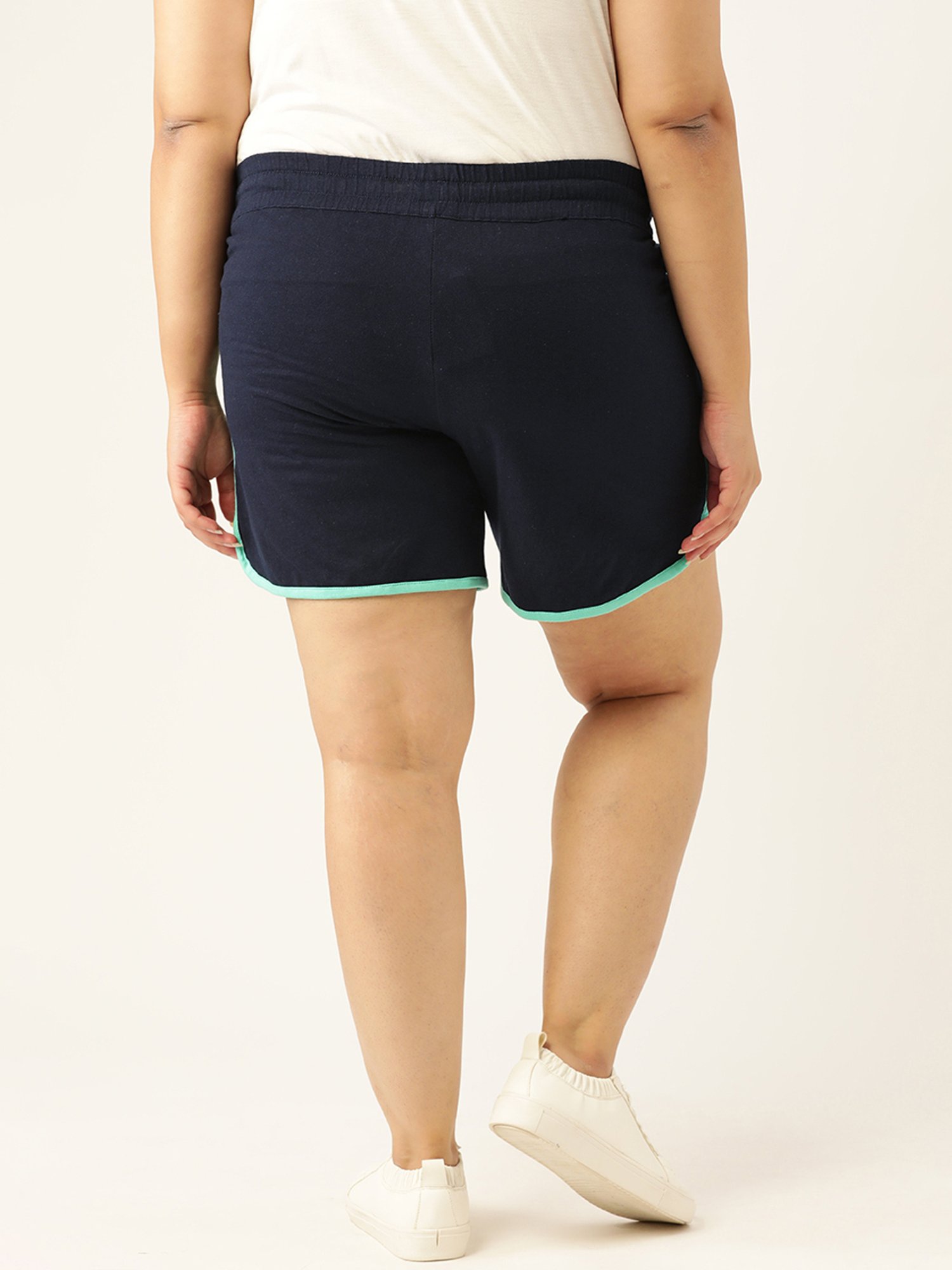 theRebelinme Navy Cotton Shorts