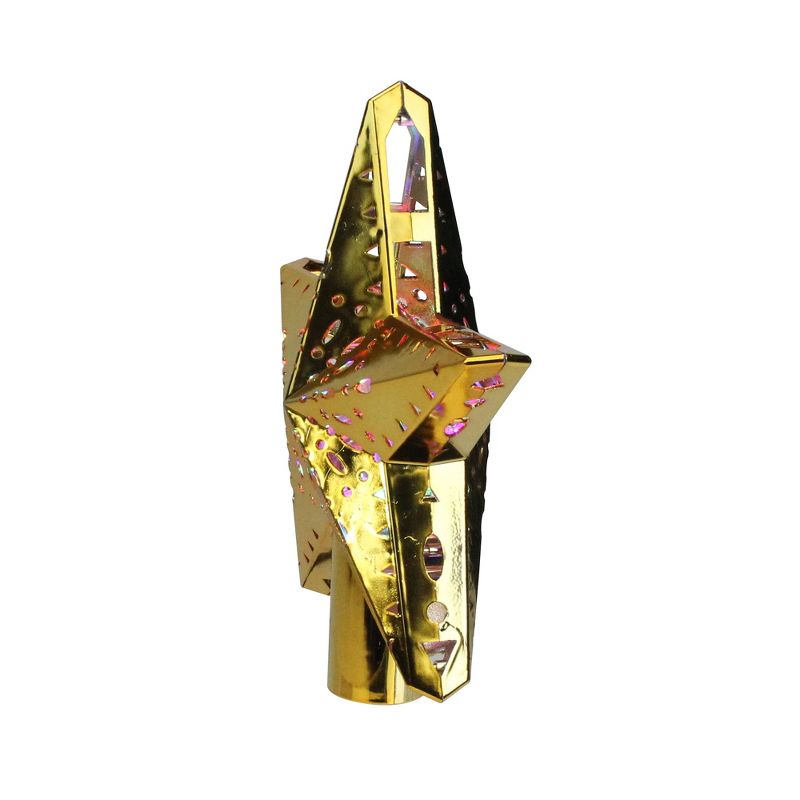 Mr. Christmas 11.5" Lighted Gold Kaleidoscope Christmas Tree Topper - Multicolor LED Lights