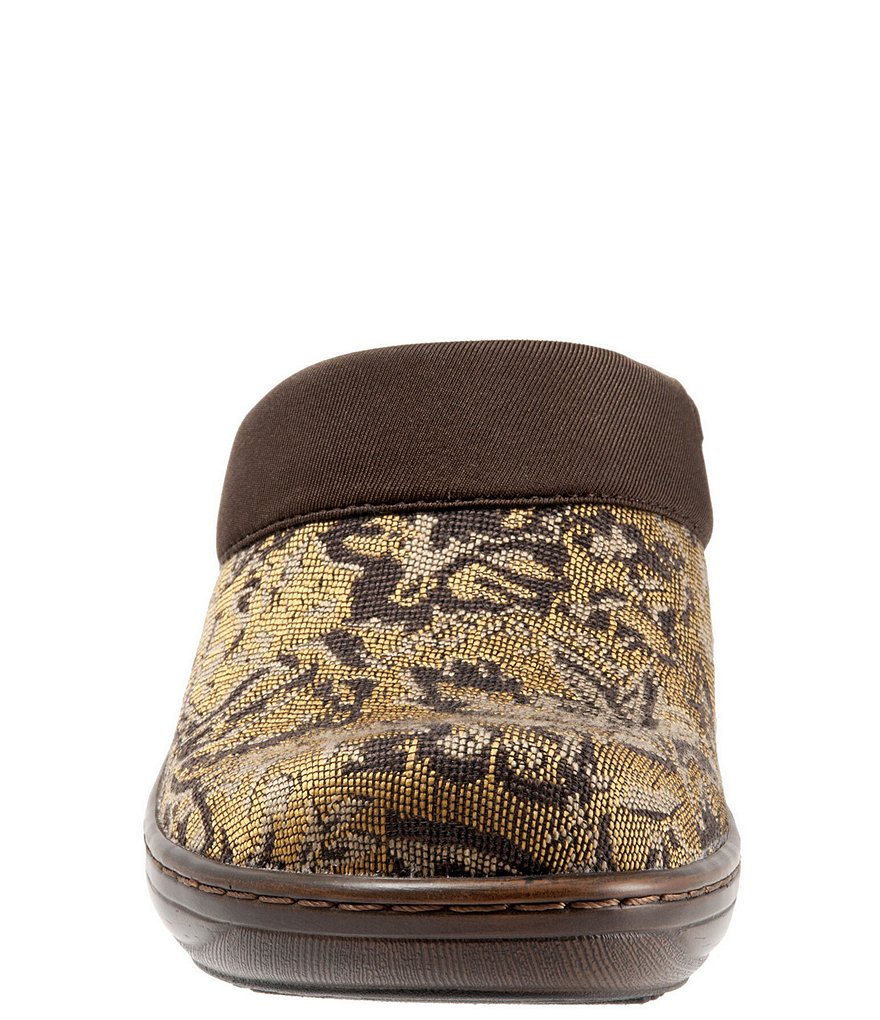 SoftWalk Murietta Brocade Floral Print Clogs