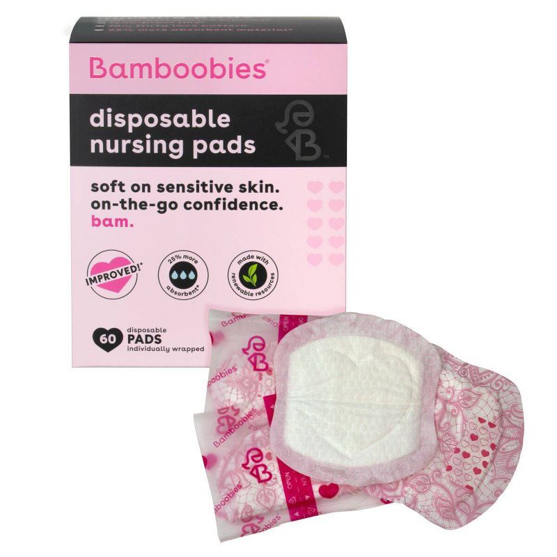 Bamboobies Disposable Nursing Pads- 60ct