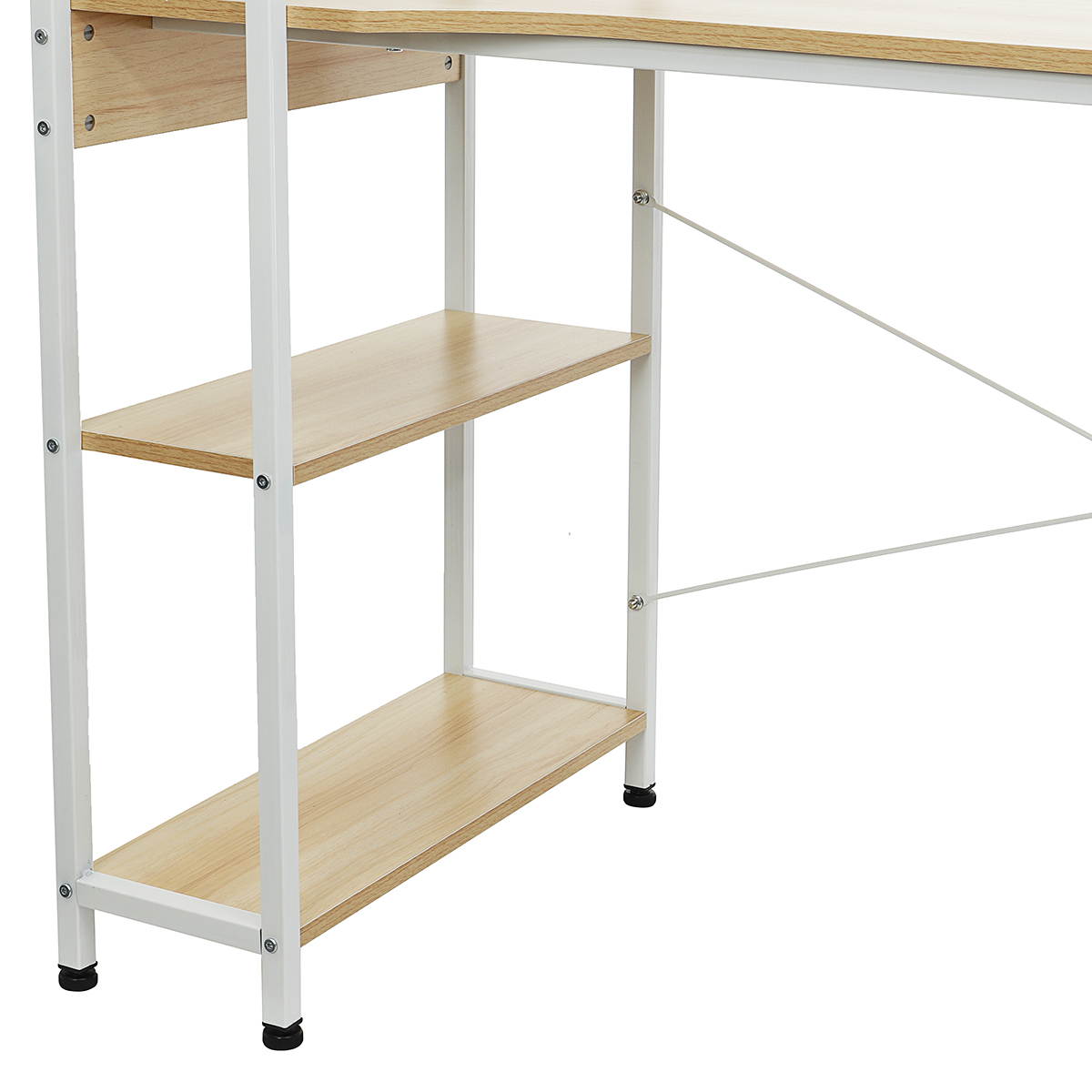 4FT Computer Desk PC Laptop Corner Gaming Table Study Workstation Sai Fir Color