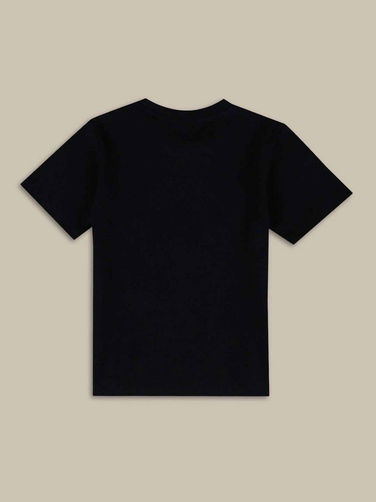 Kidsville Boys Black Cotton Printed T-Shirt