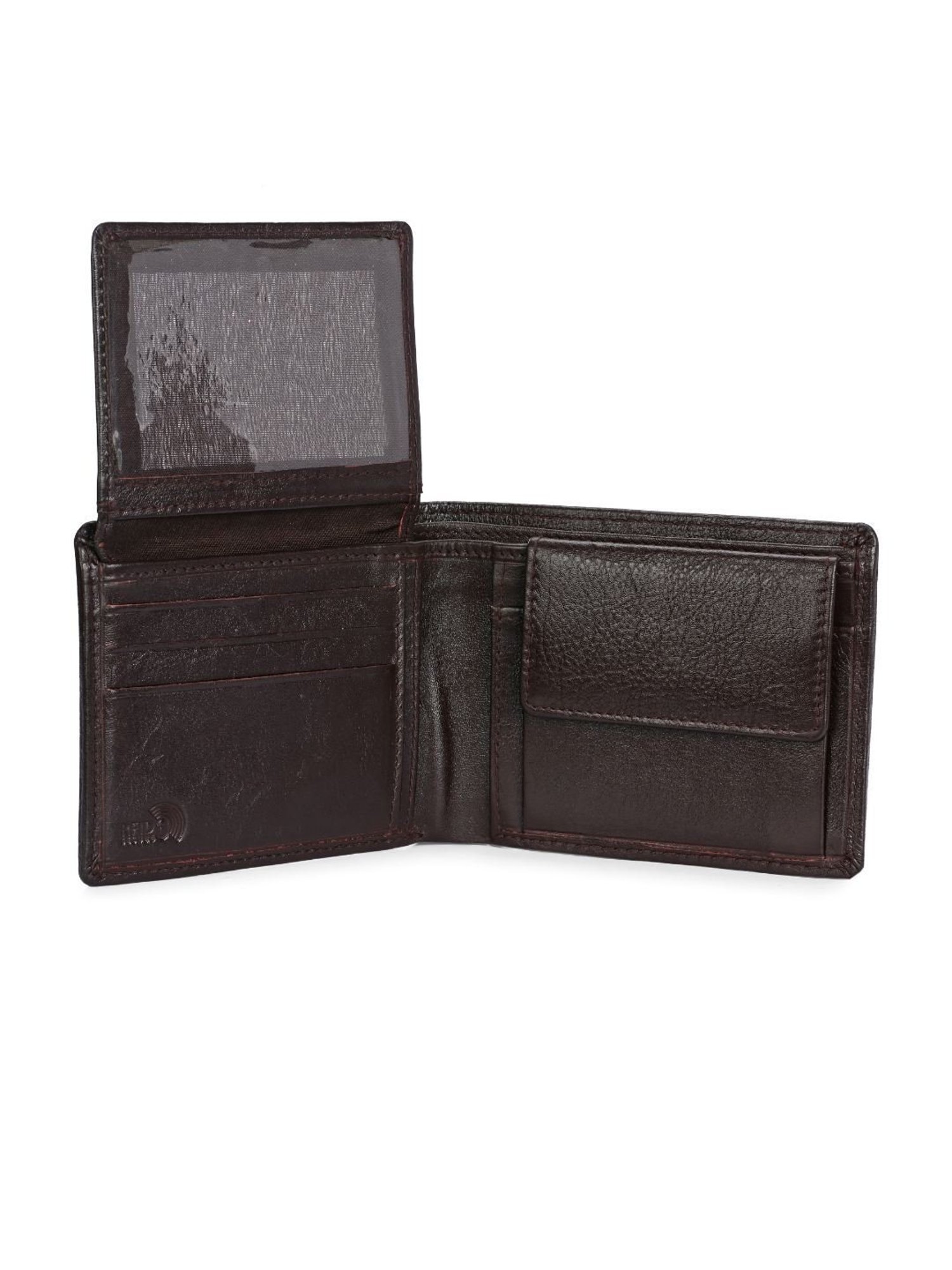 Clog London Brown Leather Small Bi-Fold Wallet for Men