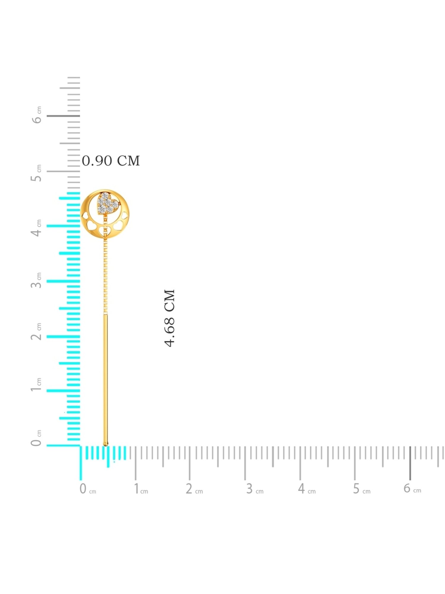 Joyalukkas Gold 22K Suture Model Sui-Dhaga Earrings for Women