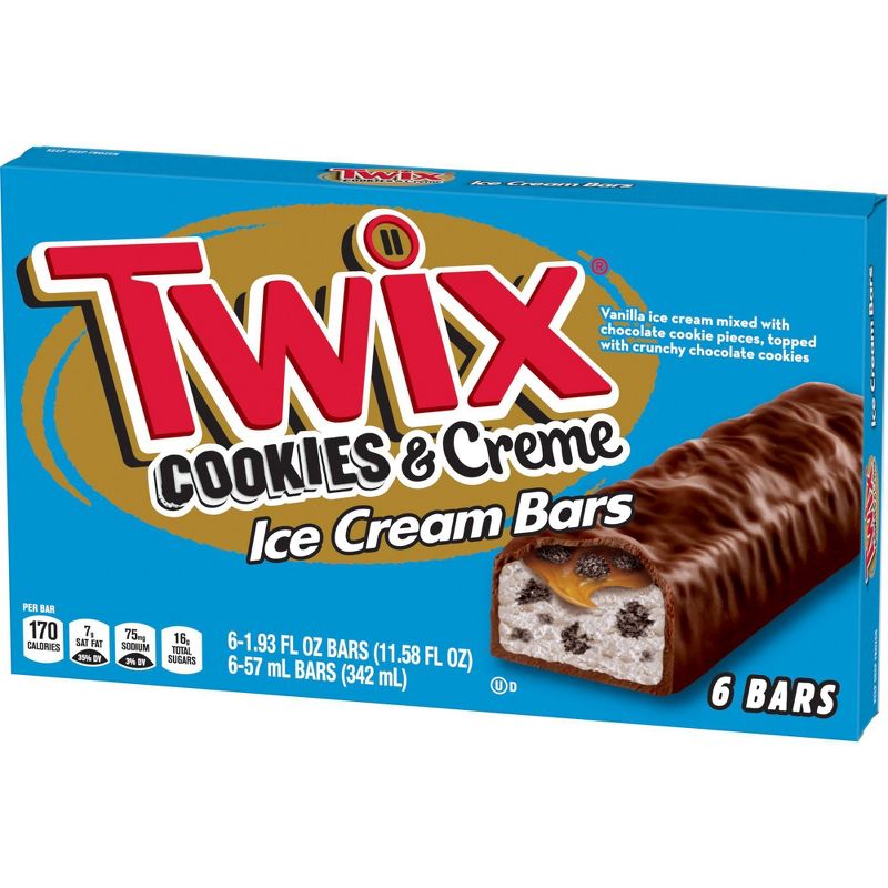 Twix Cookies & Creme Ice Cream Bars - 6ct