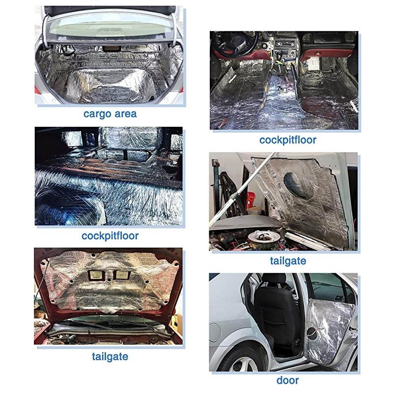 197mil 16.36sqft Noise Sound Deadener Deadening Insulation Mat 60x40 Inches for SUV Car