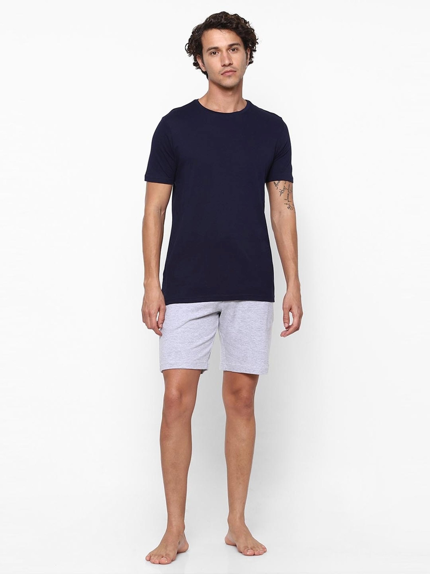 Ajile by Pantaloons Navy Slim Fit Lounge T-Shirt