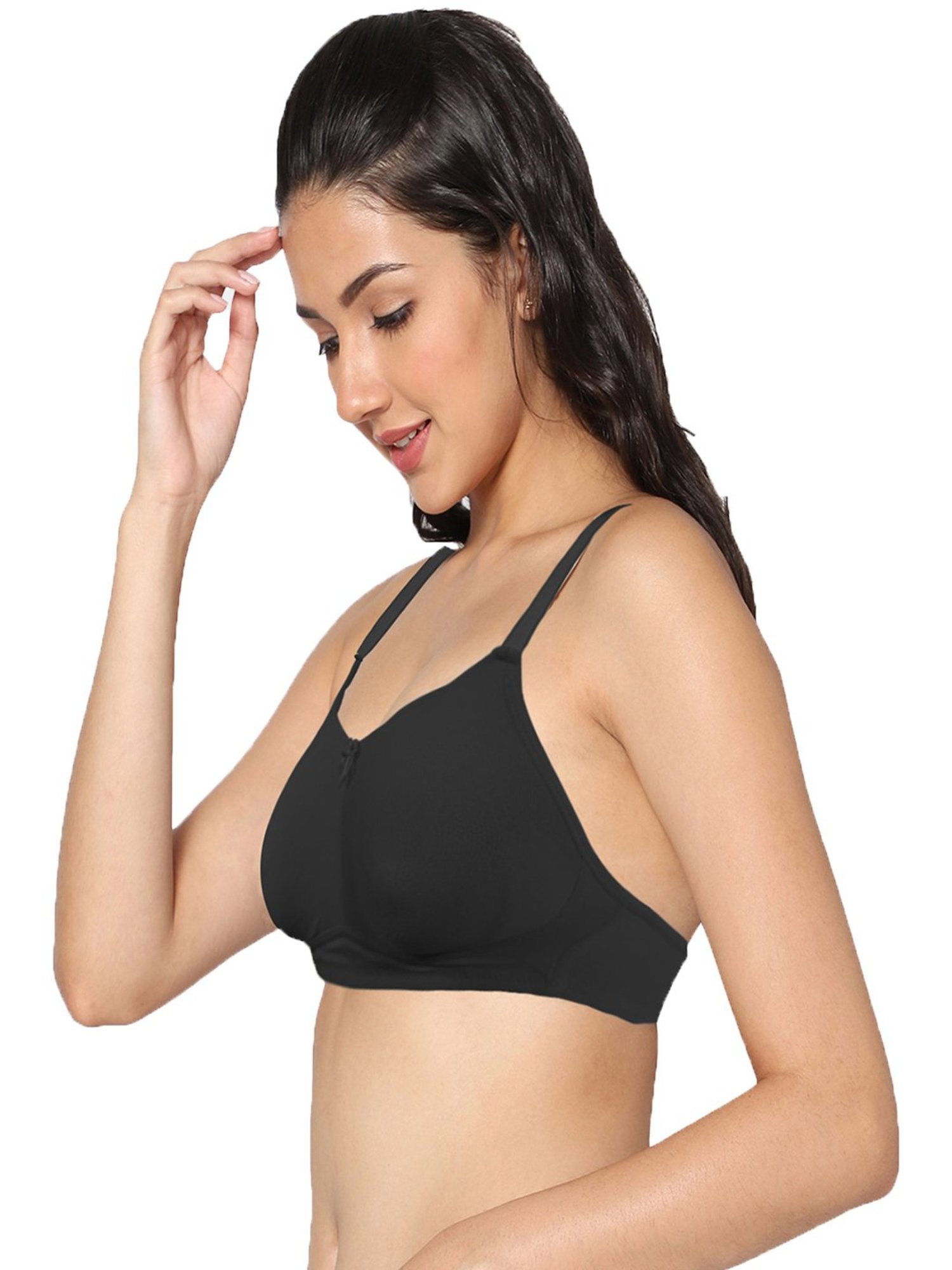 IN CARE Black & Pink Non-Wired Full Coverage T-Shirt Bra - Pack of 2