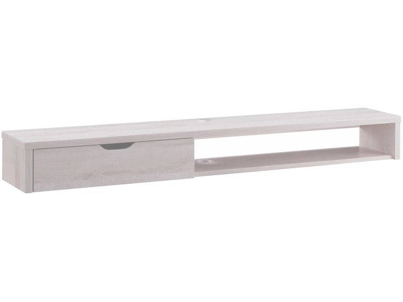 Furniture of America White Oak Eponine Multi-Storage Floating TV Stand