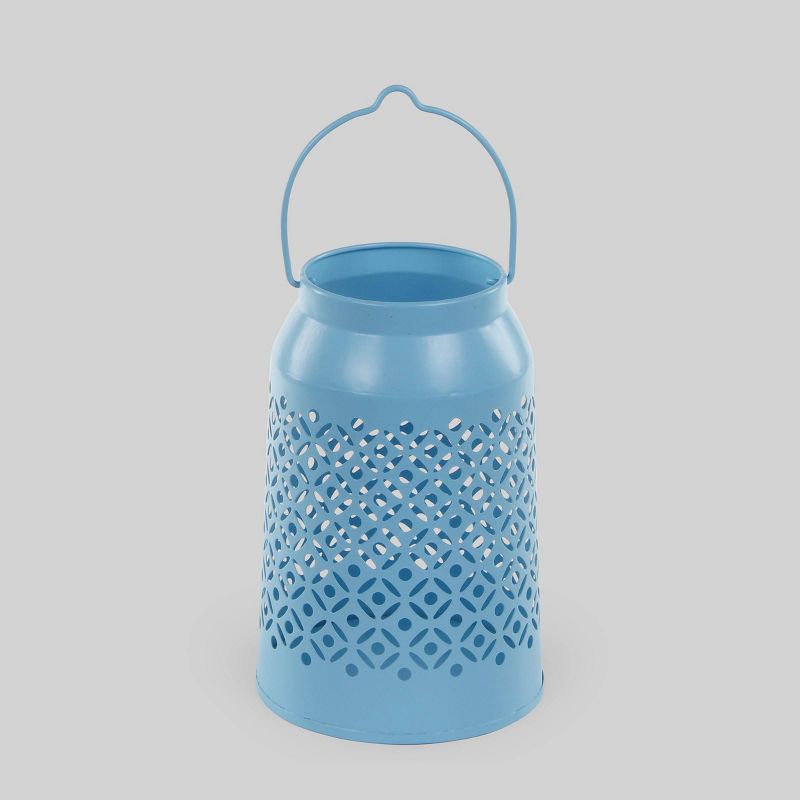 2ct Hangable Iron Lantern Blue - Bullseye's Playground™