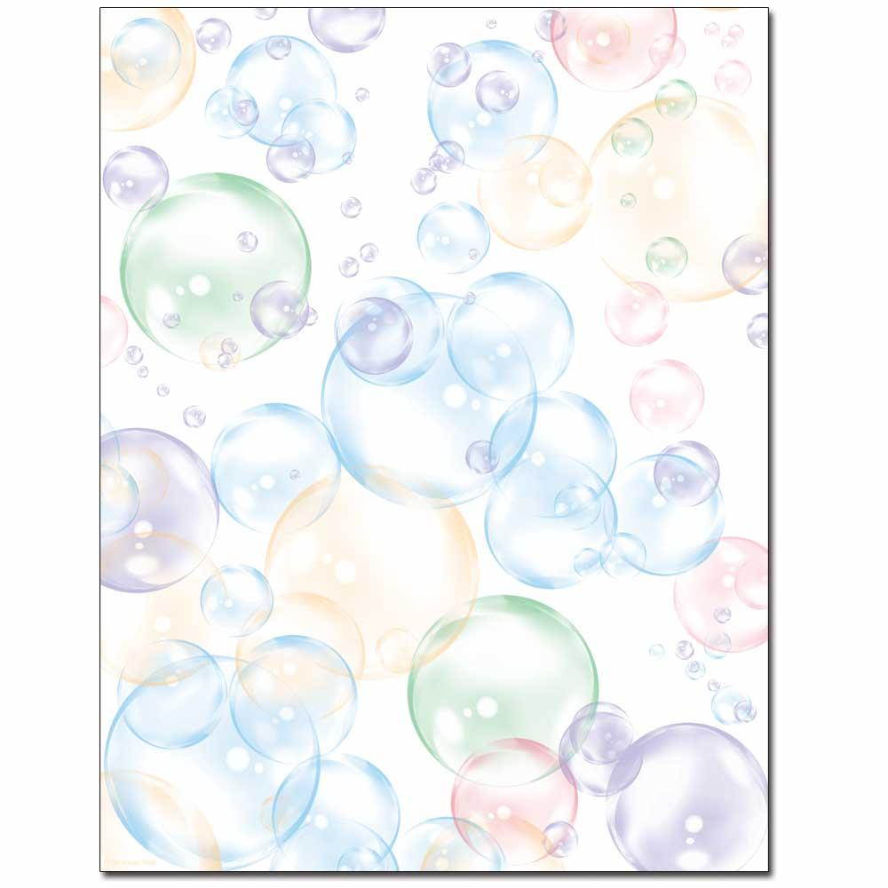 Floating Bubbles Letterhead Printer Paper, 80 Sheets