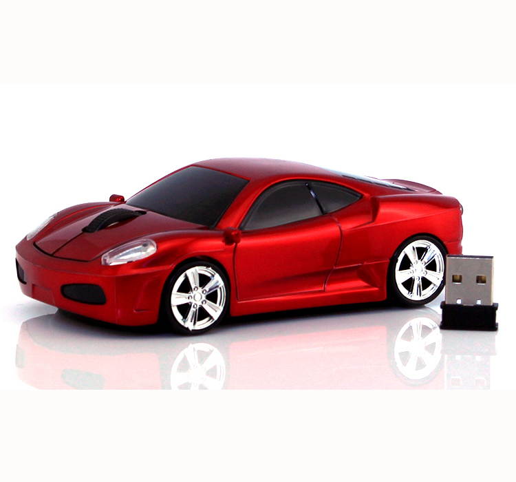 2015 2.4GHz Wireless 3D 1600DPI Ferrari Car Shape Optical Usb Cordless Gaming Mouse