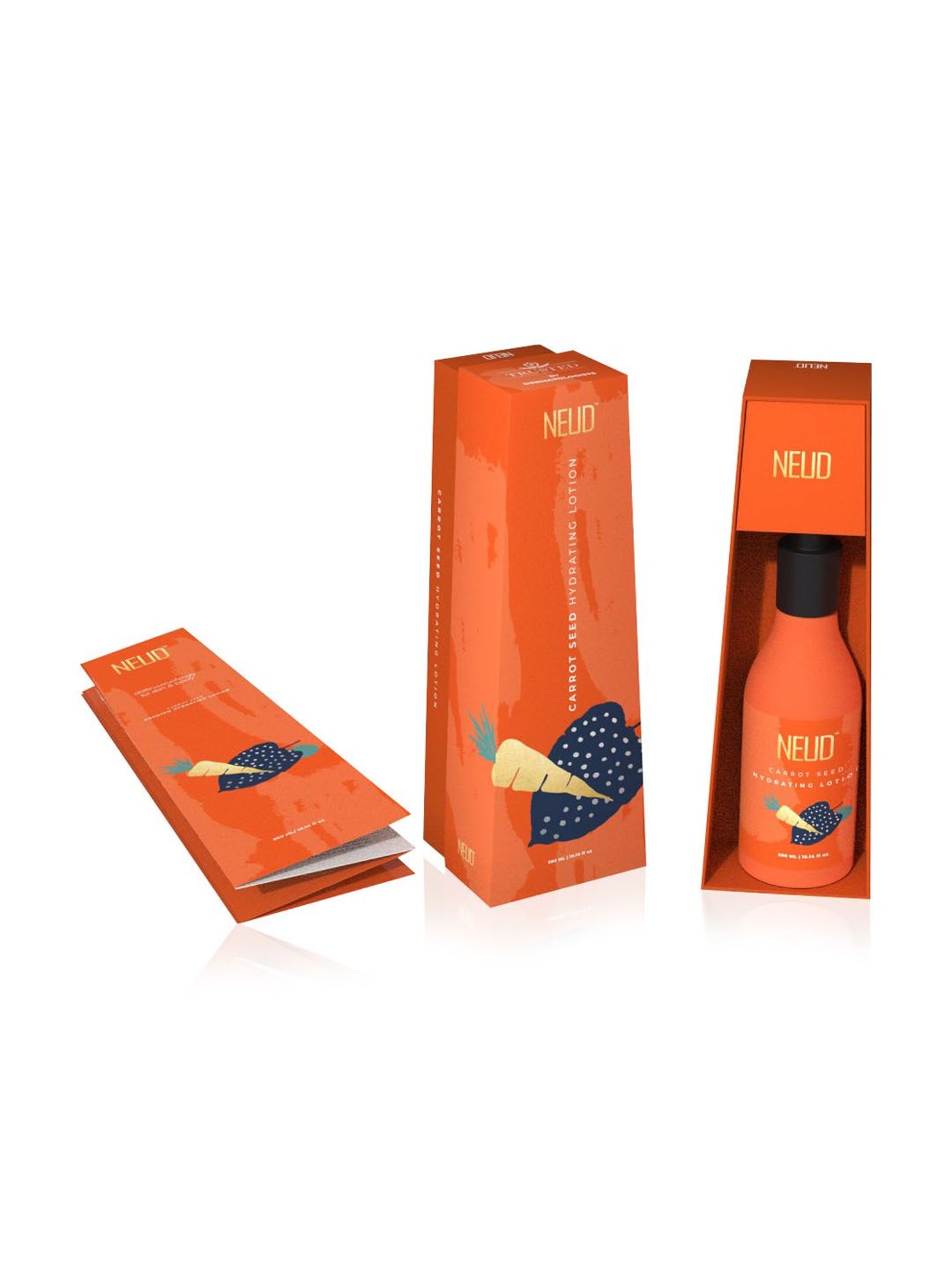 NEUD Carrot Seed Premium Hydrating Lotion for Men & Women - 1 Pack - 300 ml