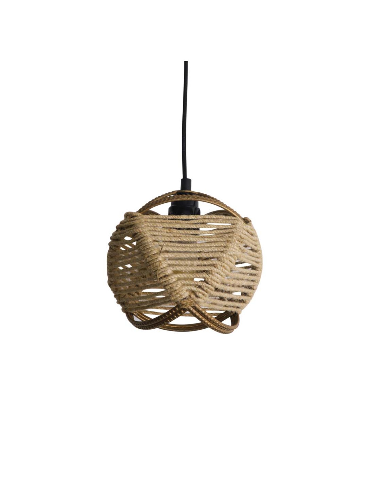 ExclusiveLane 'Jute Goblet' Matte Gold Iron Hand-Etched Pendant Lamp - Set of 1