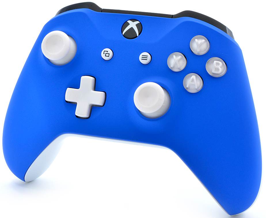 "Soft Touch Photon Blue" Xbox One S UN-MODDED Custom Controller Unique Design (with 3.5 jack)
