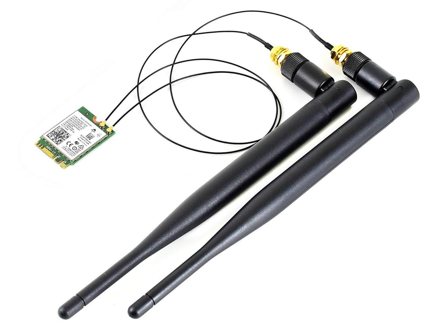 Wireless-AC8265 Dual Mode Intel 8265AC Chip Wireless NIC Module for Jetson Nano Developer Kit Support 2.4GHz/5GHz 300Mbps/867Mbps Dual Band WiFi and Bluetooth 4.2