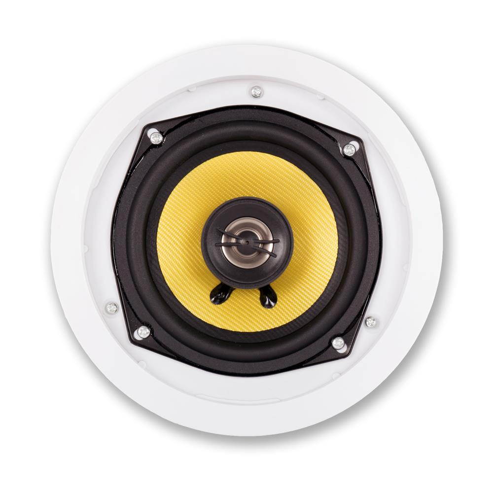 Acoustic Audio HD5 In Ceiling Speakers Made with Kevlar Home Theater 7 Speaker Set