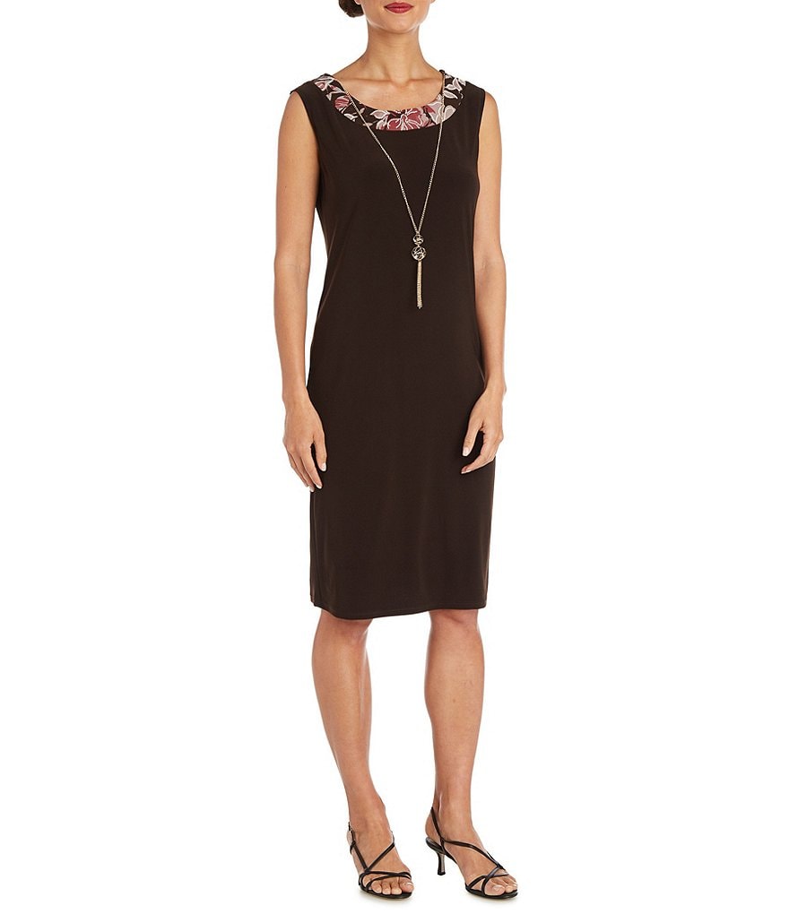 Jkara Petite Size V-Neck 3/4 Sleeve Beaded Bodice Gown