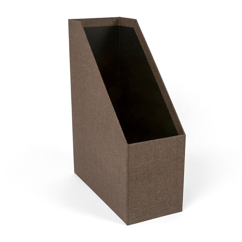 Set of 3 Estelle Canvas Magazine File Dark Brown - Bigso Box of Sweden
