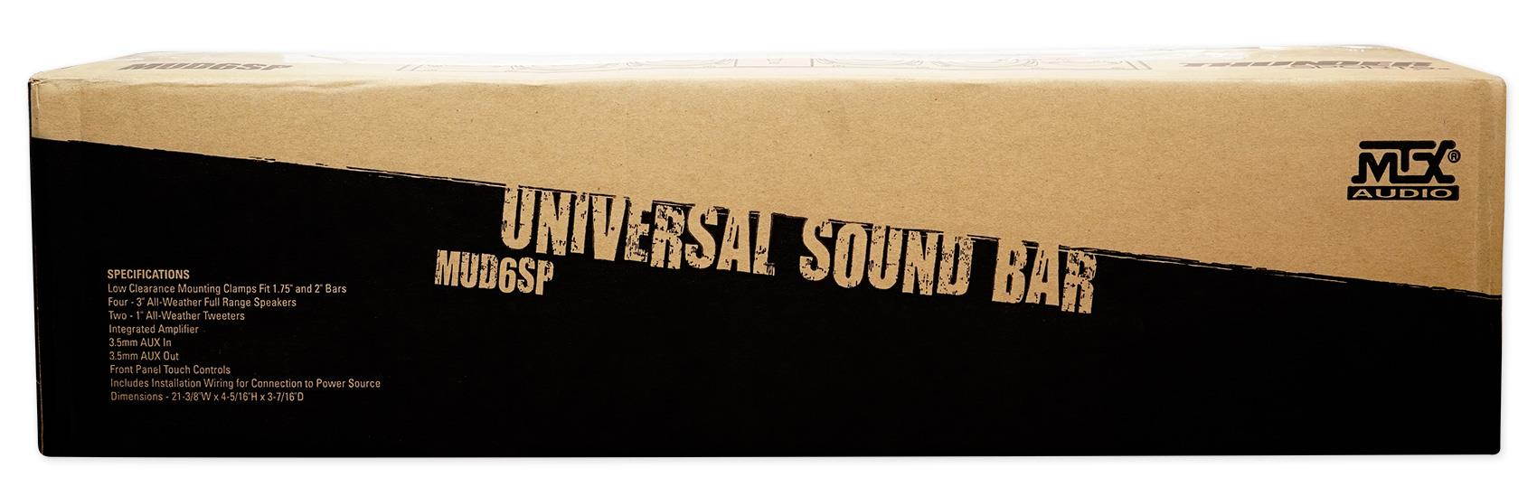 MTX MUD6SP Six-Speaker Soundbar System 4 Polaris/RZR/ATV/UTV/Jeep/Cart+Rockbox