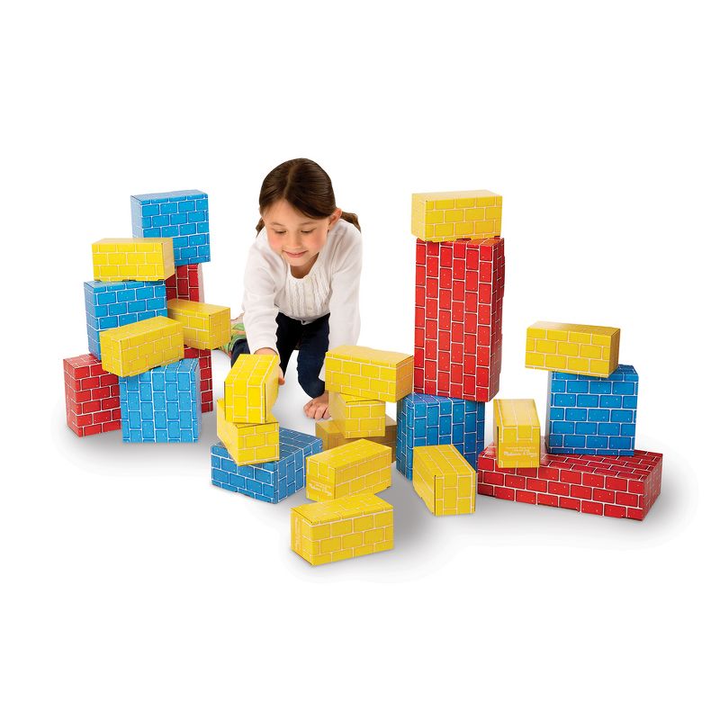 Childcraft Corrugated Building Blocks, Various Sizes, Primary Colors, set of 84