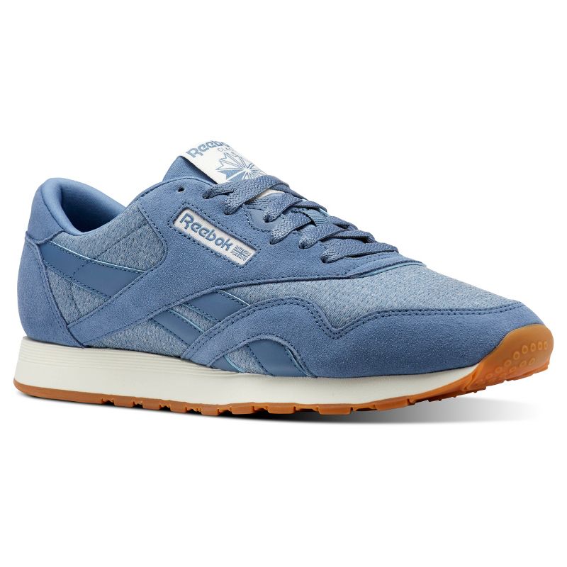 Reebok Classic Nylon Mens Performance Sneakers 3 BLUE SLATE / CHALK