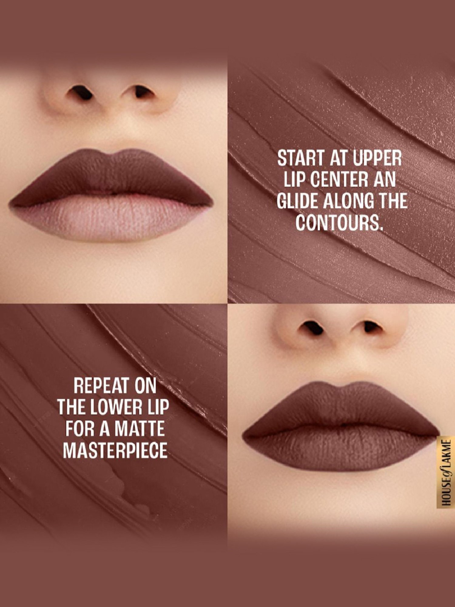 Lakme Priming Matte Lipstick Brown Walnut - 3.6 gm