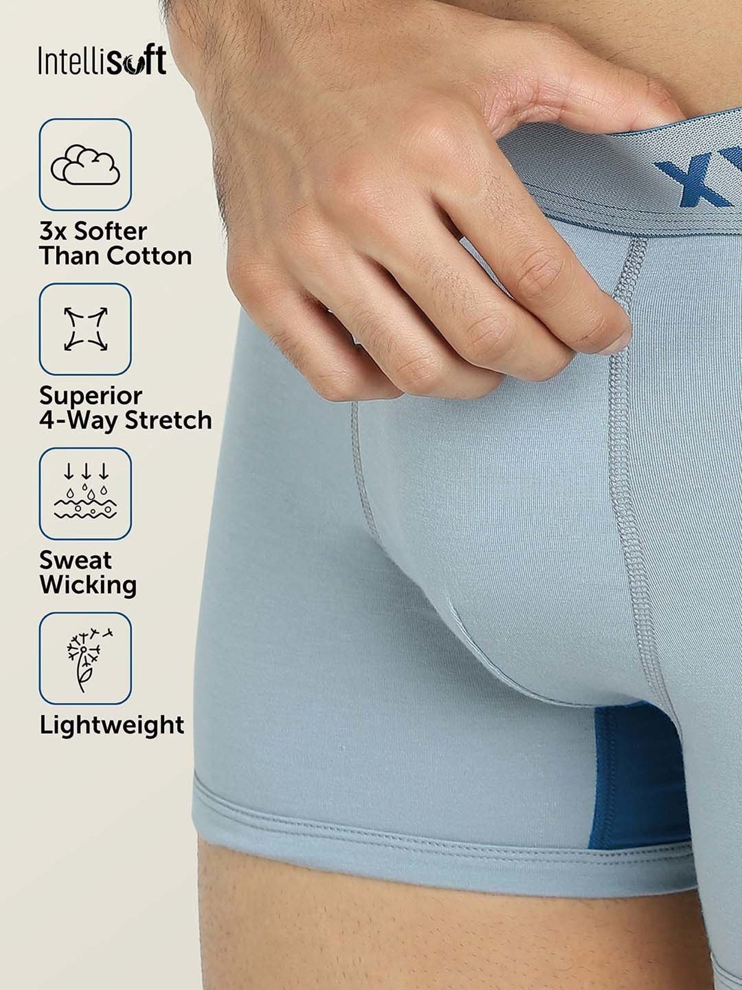 XYXX Multicolor Micro Modal Trunks - Pack of 3