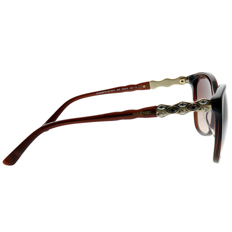 Swarovski Elizabath SK0085 48F Womens Square Sunglasses Transparent Brown 60mm