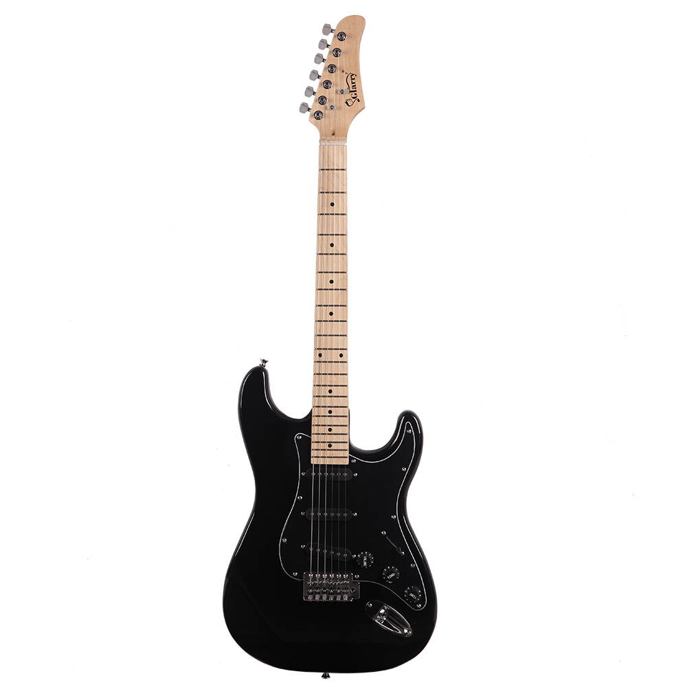 Glarry GST Stylish Electric Guitar Kit with Black Pickguard Black